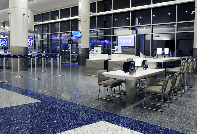 Example of Epoxy - IAH United Airlines Terminal